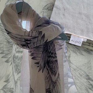 Scarf ALDO birds Black & white Scarves & Wraps